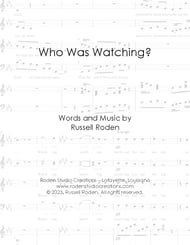 Who Was Watching? SATB choral sheet music cover Thumbnail